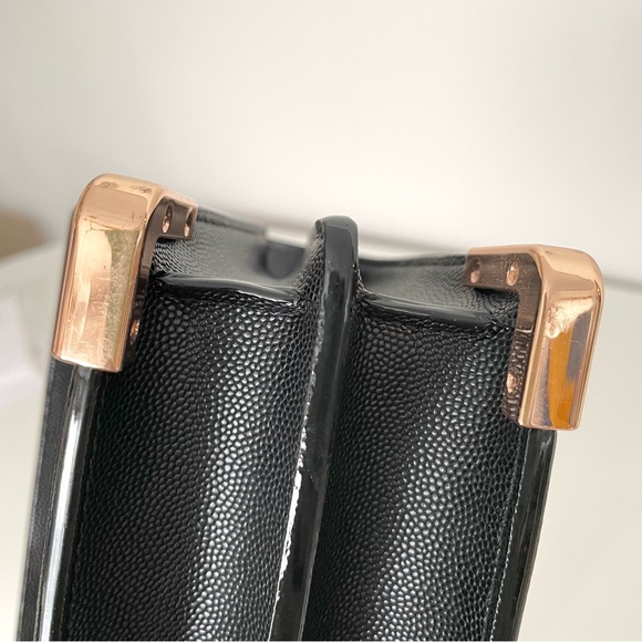 Aldo Women's Micro Mini Black Top Handle Crossbody Bag Rose Gold Chain Strap - Picture 12 of 14